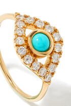 Evil Eye Extra Large Turquoise Ring